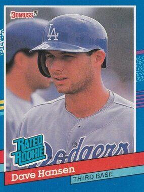 Dave Hansen - Donruss '91 Rated Rookie Baseball Card